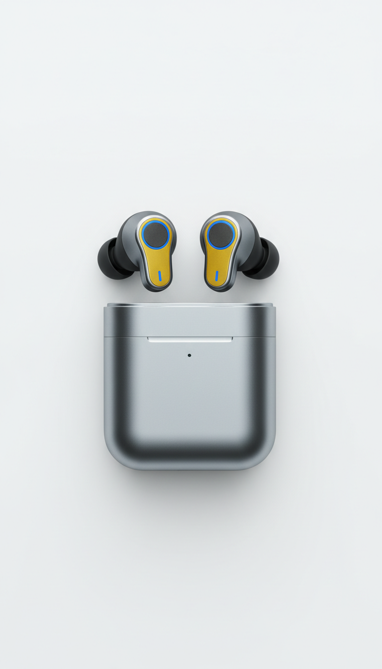 Aluminum Wireless Earbuds Minimalist Design