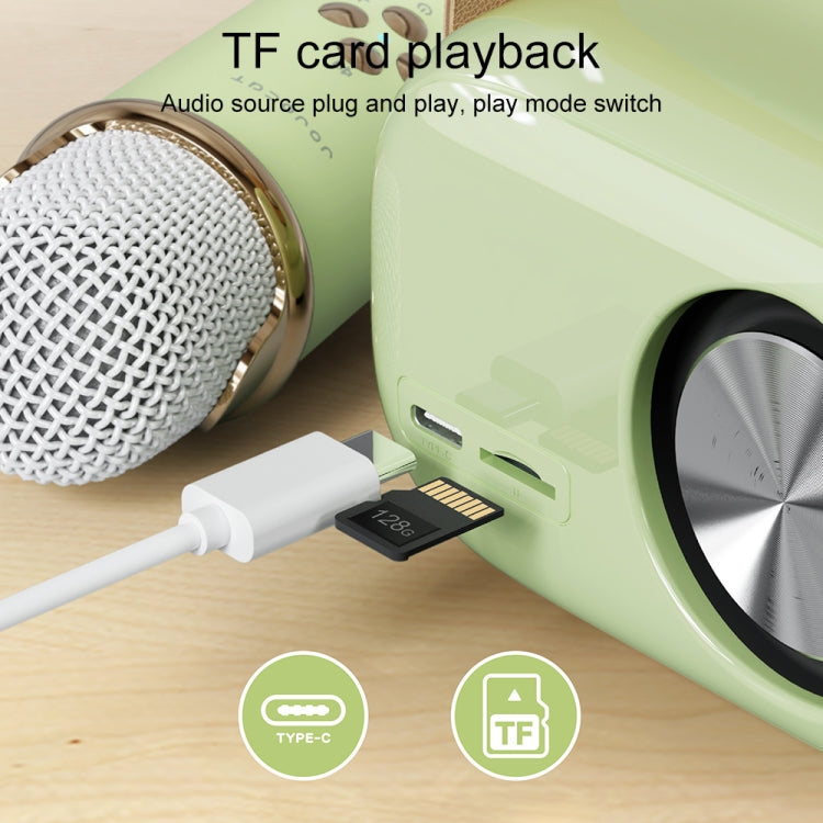 C20 Plus Karaoke Bluetooth Speaker with Mic – Beige, Portable