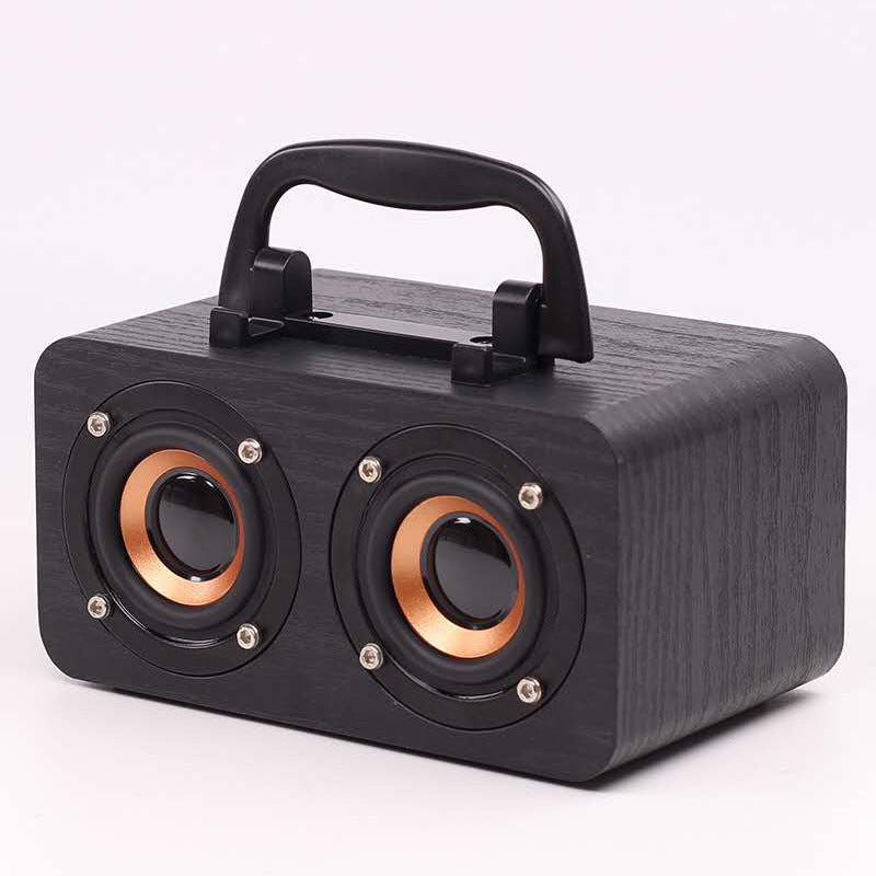 Portable wooden Bluetooth speaker