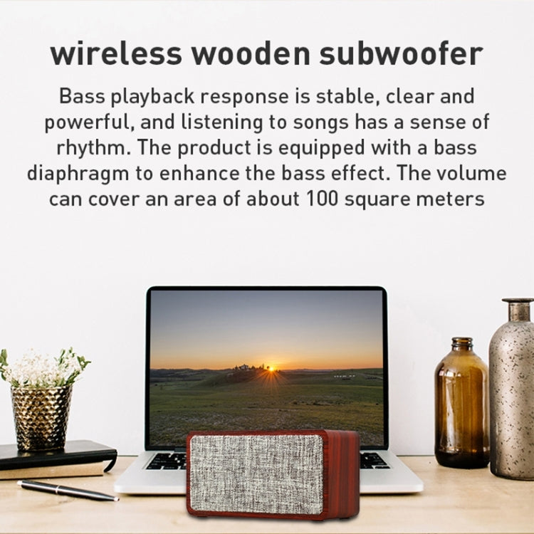 Q2 Wooden Bluetooth Speaker – Mini Subwoofer with Deep Bass